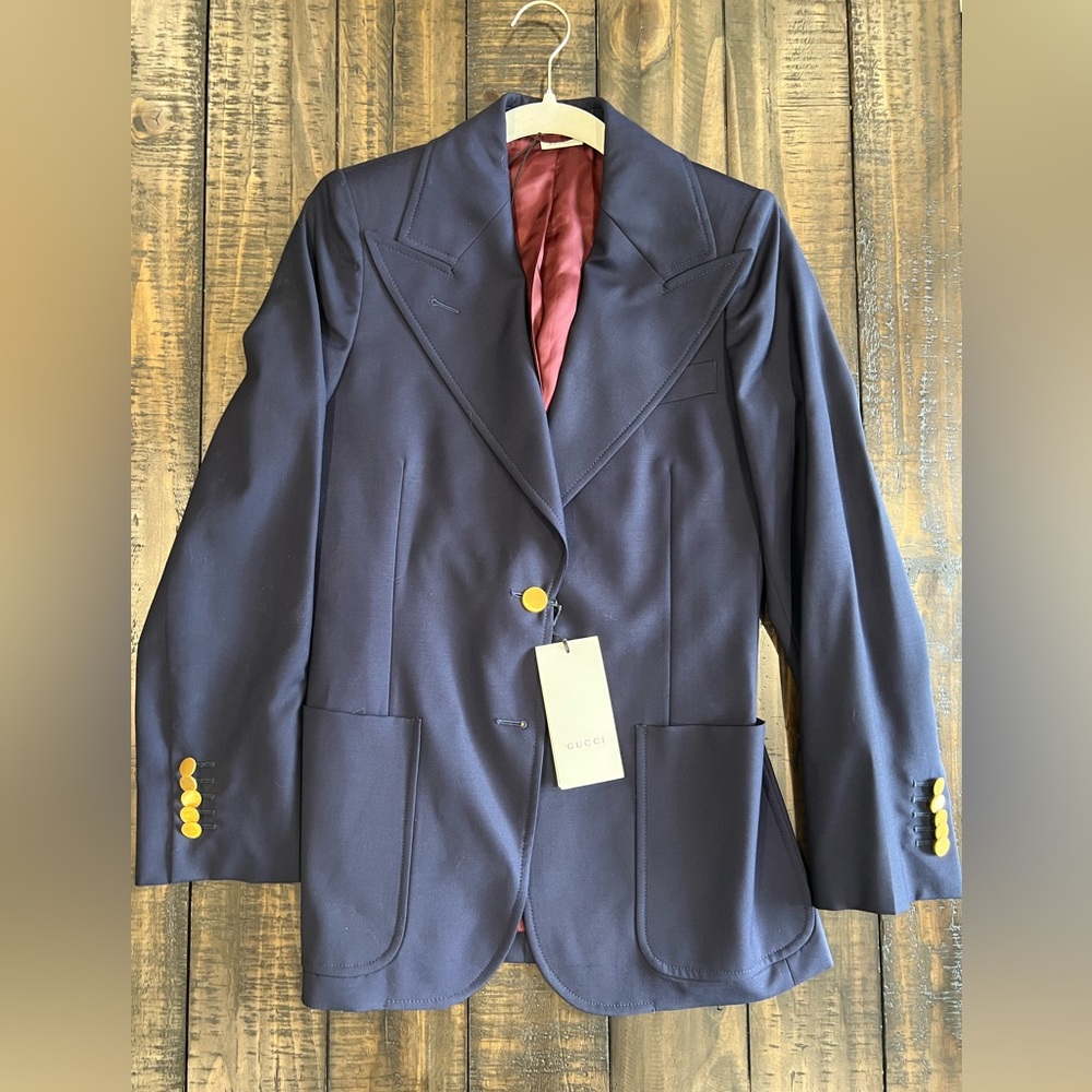 Gucci Blazer Sports Coat Navy 36